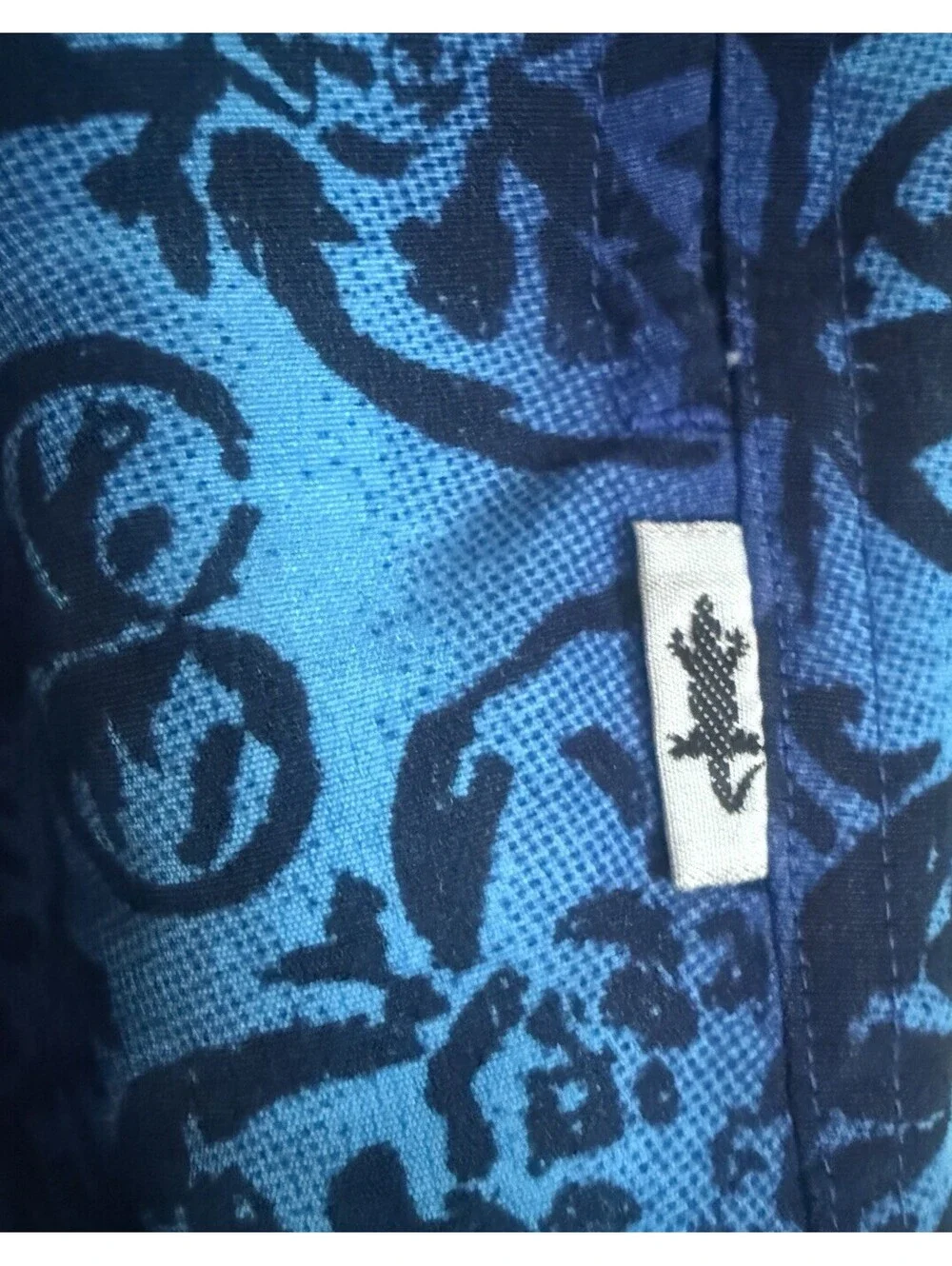 Iguana Sportswear Men’s Blue Tropical Floral Swim Trunks Board Shorts Size M